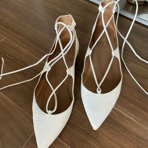 Aquazzura lace up flats